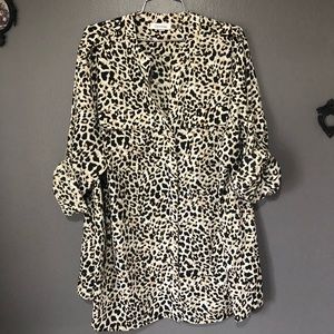 Calvin Klein cheetah print button down!